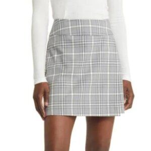 Treasure & Bond Women's Avery Plaid Striped Mini Skirt